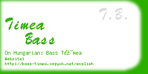 timea bass business card